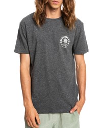 Quiksilver Simple Script Organic Cotton Graphic Tee In Charcoal Heather At Nordstrom