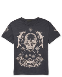 Alexander McQueen Skull Cotton Jersey T Shirt