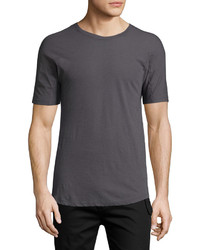 Helmut Lang Solid Short Sleeve Crewneck T Shirt Charcoal