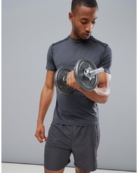 New Look Sport Stretch T Shirt In Grey