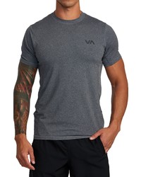 RVCA Sport Vent Logo T Shirt In Charcoal Heather At Nordstrom