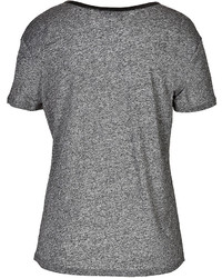 The Kooples T Shirt With Leather Trim