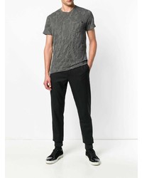 Versace Jeans Textured Short Sleeve T Shirt