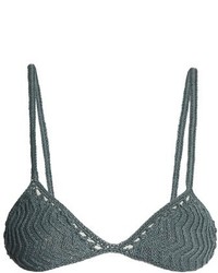 Charcoal Crochet Bikini Top