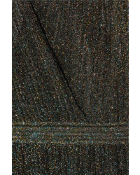 Missoni Metallic Crochet Knit Maxi Dress Gray