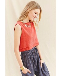 Urban Outfitters Urban Renewal Layered Gauze Cropped Top