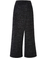Thakoon Charcoal Lambswool Draped Front Culotte