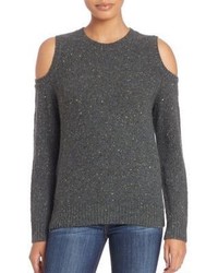 Charcoal Cutout Crew-neck Sweater