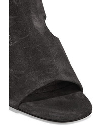 Rag & Bone Matteo Cutout Suede Sandals Charcoal