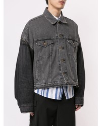 Facetasm Contrast Sleeves Denim Jacket