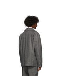 Thom Browne Grey Patch Pocket Denim Jacket