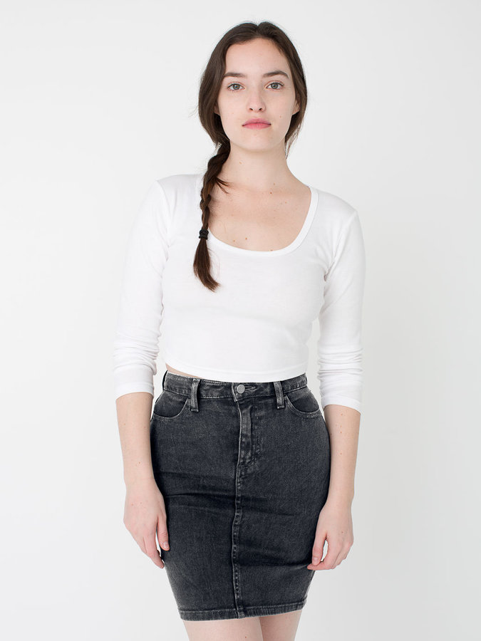 american apparel jean skirt