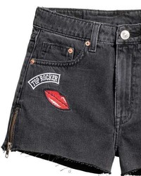 H&M Denim Shorts With Zips