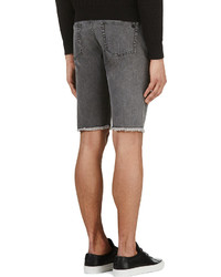 Surface to Air Grey Distressed Denim Zephyr Shorts