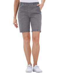 Woman Within Jean Shorts Stretch Denim Or Twill Relaxed Fit