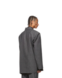 Balenciaga Black And Grey Shifted Blazer