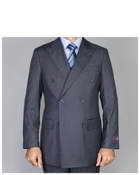 Carlo Lusso Charcoal Grey Double Breasted Suit