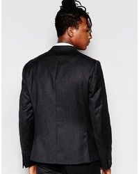 Hart Hollywood By Nick Hart 100% Wool Double Breasted Wool Blazer In Slim Fit
