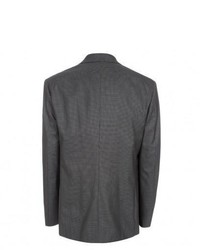 Paul Smith Slim Fit Grey Puppytooth Double Breasted Wool Blend Blazer