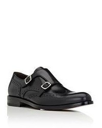 Salvatore Ferragamo Giovanni Double Monk Strap Shoes Black
