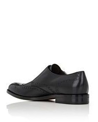 Salvatore Ferragamo Giovanni Double Monk Strap Shoes Black