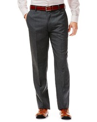 Haggar 1926 Originals Tailored Fit Birdseye Charcoal Flat Front Suit Pants