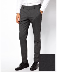Asos Skinny Fit Suit Pants In Charcoal