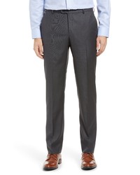Hickey Freeman B Series Honeyway Relaxed Fit Dress Pants In Charcoal At Nordstrom