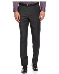 Bar III Suit Separates Charcoal Checked Pants Slim Fit