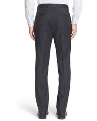 Z Zegna Big Tall Flat Front Check Wool Trousers