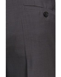 Hugo Boss Boss Sharp Flat Front Check Wool Trousers