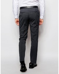 Asos Brand Slim Suit Pants With Stretch In Charcoal