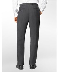 Calvin Klein Classic Fit Textured Charcoal Suit Pants