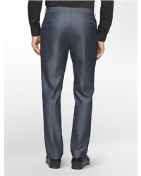 Calvin Klein X Fit Ultra Slim Fit Herringbone Stripe Sharkskin Wool Suit Pants