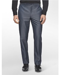 Calvin Klein X Fit Ultra Slim Fit Herringbone Stripe Sharkskin Wool Suit Pants