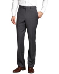 Regular Fit Epsom Grey Pinstripe Wool Suit Pants