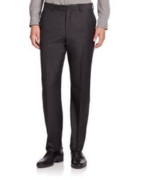 Saks Fifth Avenue Collection Wool Flat Front Pants