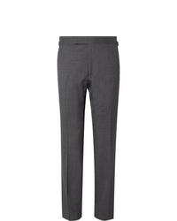Tom Ford Dark Grey Shelton Slim Fit Super 120s Wool Suit Trousers