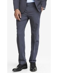 Express Modern Producer Cotton Sateen Gray Suit Pant