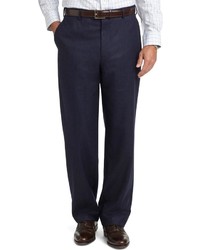 Brooks Brothers Fitzgerald Fit Plain Front Flannel Trousers