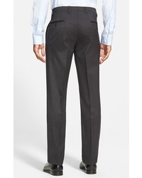 Ted Baker London Franklin Flat Front Solid Wool Blend Trousers