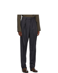 Lemaire Grey Tropical Wool Trousers