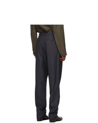 Lemaire Grey Tropical Wool Trousers