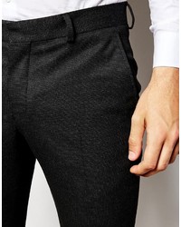 Selected Homme Tuxedo Pant In Woven Jacquard In Skinny Fit