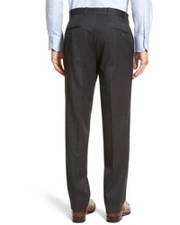JB Britches Jb Britches Torino Flat Front Solid Wool Trousers