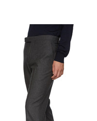 Ralph Lauren Purple Label Label Grey Flannel Solid Trousers