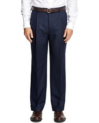 Brooks Brothers Madison Fit Pleat Front Flannel Trousers