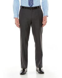Marc Anthony Elevated Slim Fit Wool Charcoal Flat Front Suit Pants