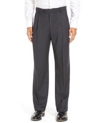 Ballin Pleated Solid Wool Trousers