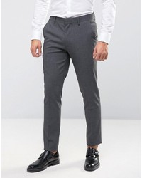 Asos Skinny Suit Pants In Charcoal